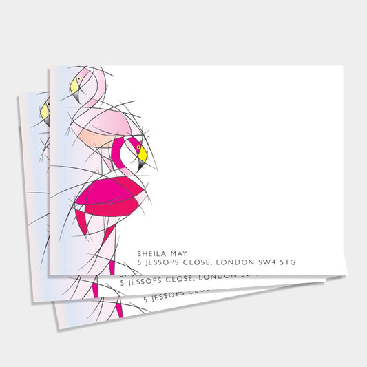 Flamingo Personalised Designer Notecards