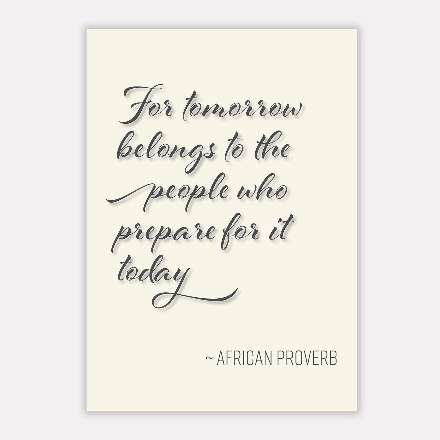 African Proverb Art Print