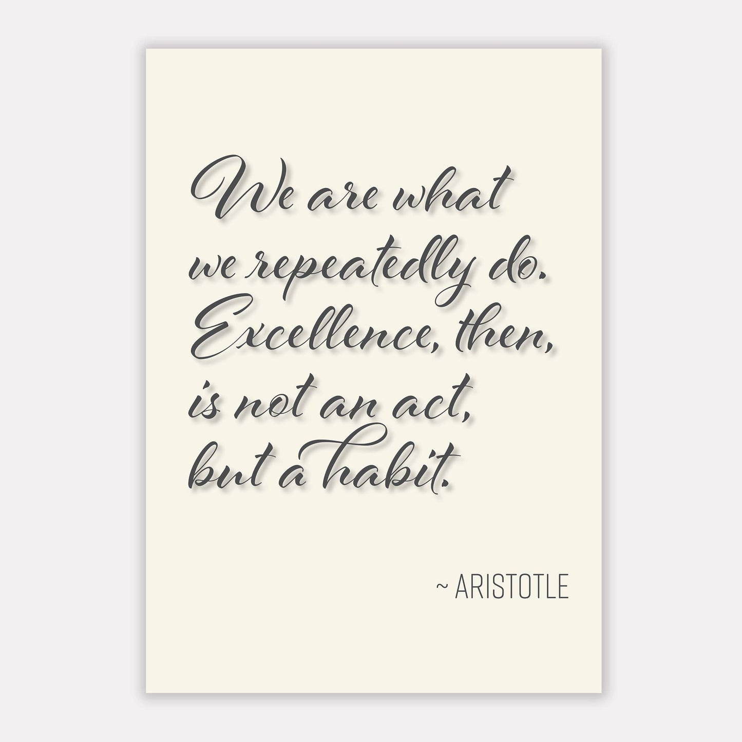 Aristotle Quote on Excellence
