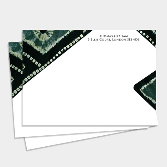 Tie and Dye Personalised Designer Notecards