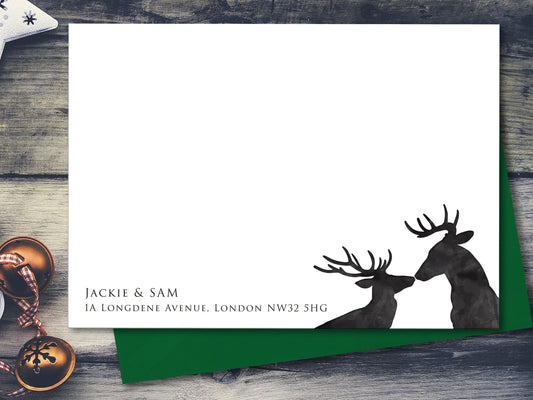 Personalised Christmas Notecards: Season's Kissings