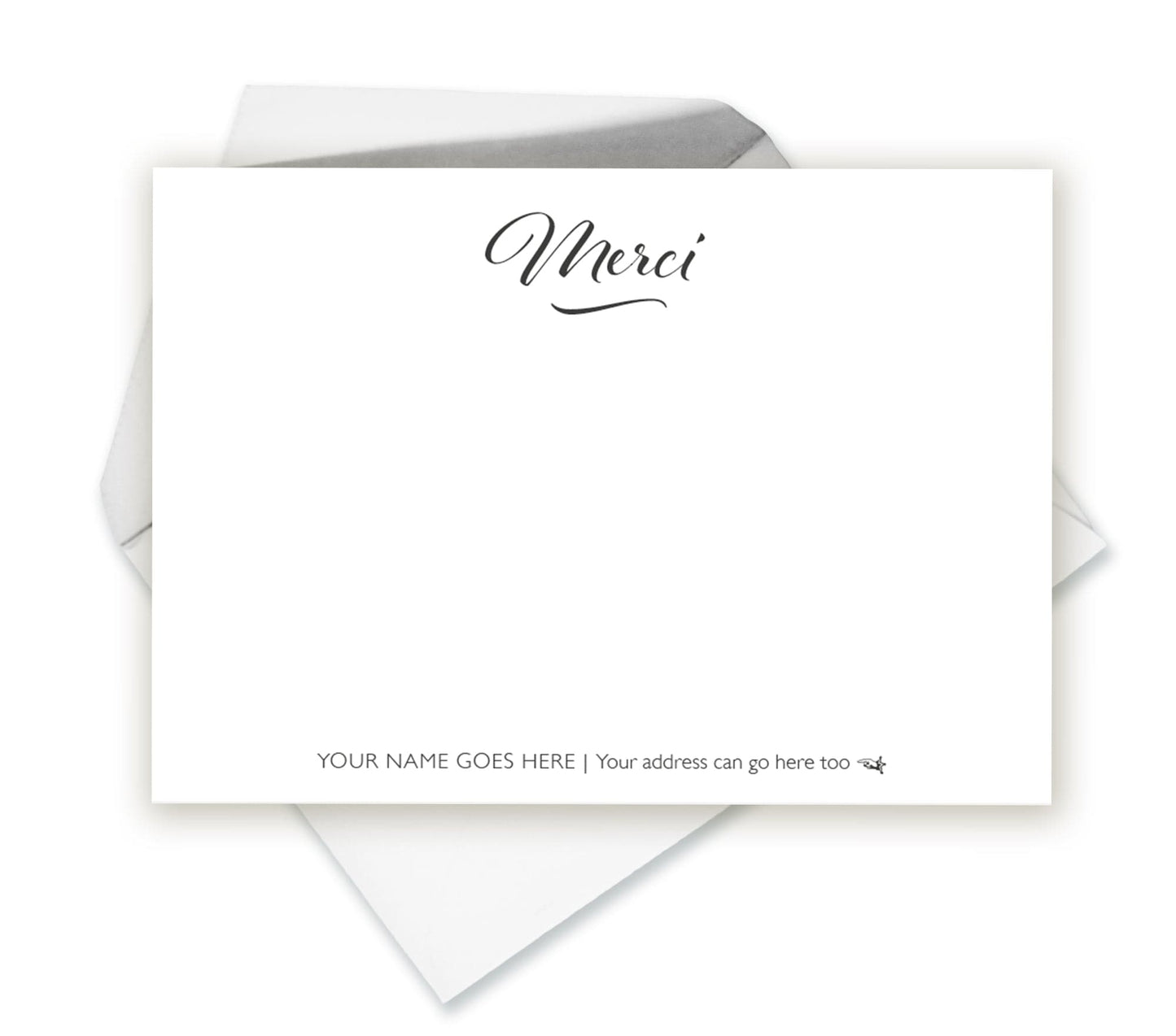 Personalised Thank You Notecards: Merci