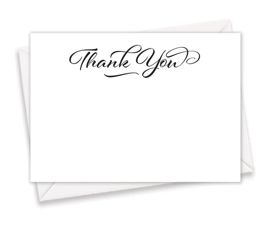 Personalised Thank You Notecards: Calligraphy