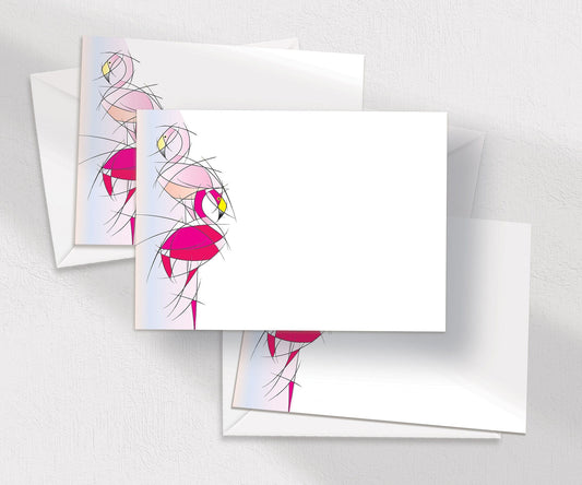 Flamingo Personalised Designer Notecards