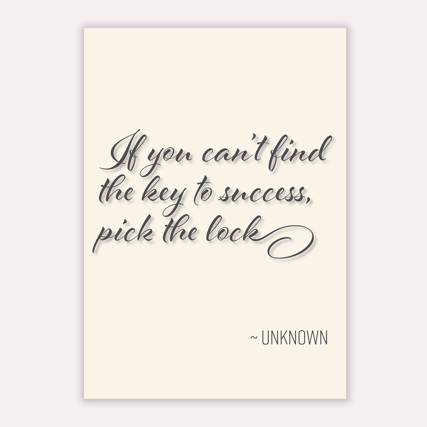 Pick The Lock Of Success