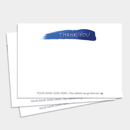 Personalised Thank You Notecards: Thank You Watercolour